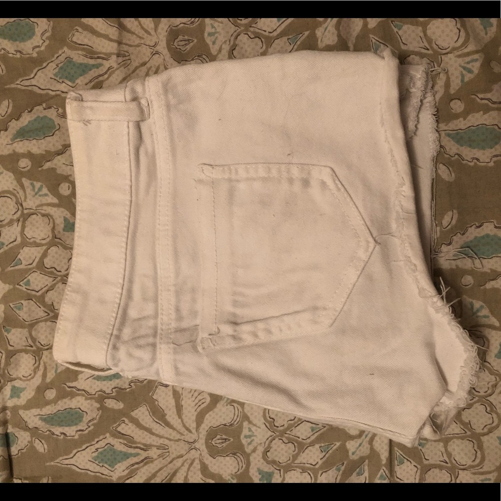 White Jean Shorts